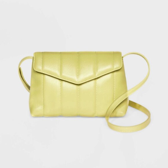 Universal Thread Magnetic Snap Envelope Crossbody Bag Lime Green - Picture 1 of 6
